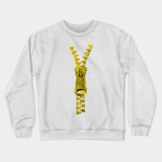 Yellow ZIp Crewneck Sweatshirt by Babban Gaelg